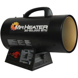 Mr. Heater MH60QFAV 60,000 BTU Portable Propane Forced Air Heater, 19.75 x 11.50